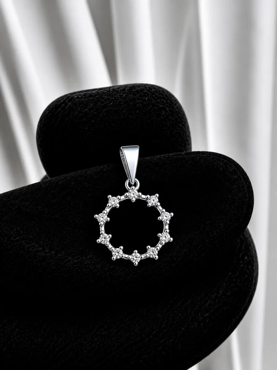 Colgante Corona de Espinas con Circones de Plata 925