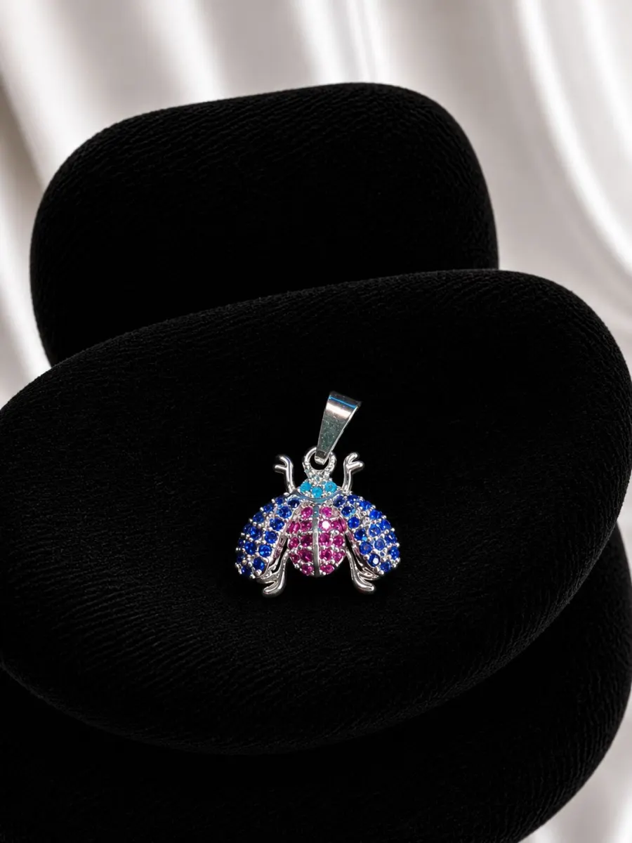 Colgante Virgen Chinita Multicolor de Plata 925