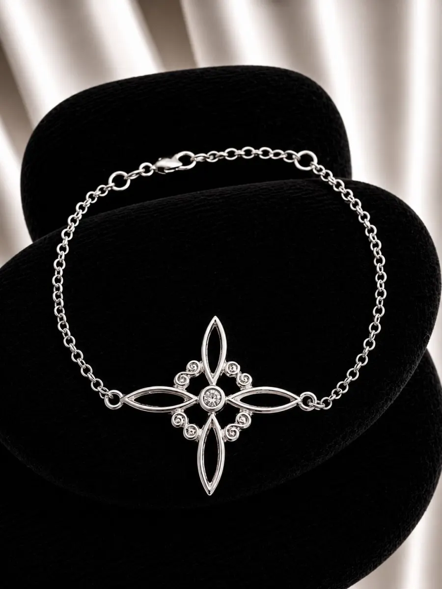 Pulsera Nudo de Bruja de Plata 925 con Circón